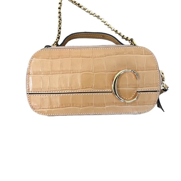 Chloe Calfskin Crocodile Embossed Mini C Bag - Picture 4 of 9